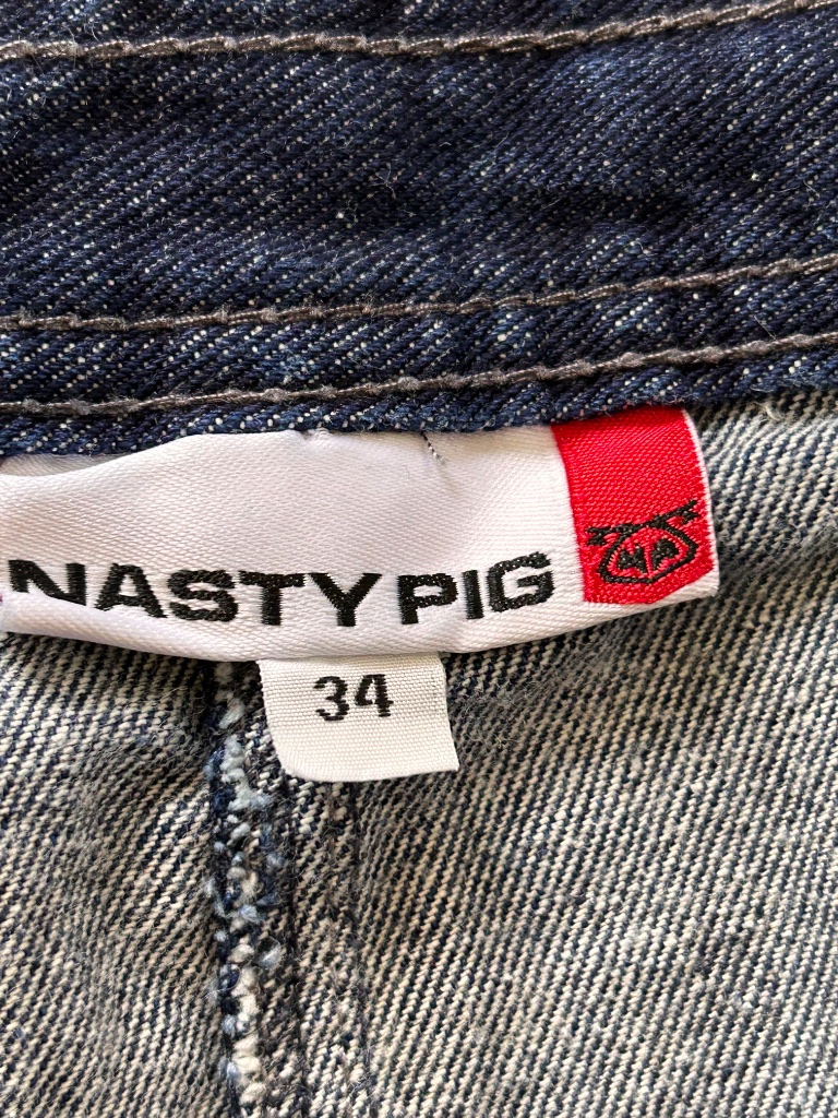 Nasty Pig One Piece Original Excellent Dark Denim Slim Twisted Leg Jeans 34 33 — image 6 of 8